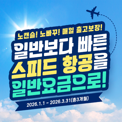스피드항공을 일반요금으로!